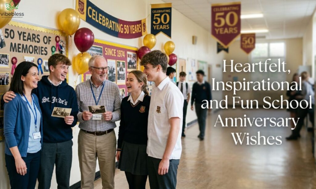 Heartfelt inspirational and fun school anniversary wishes