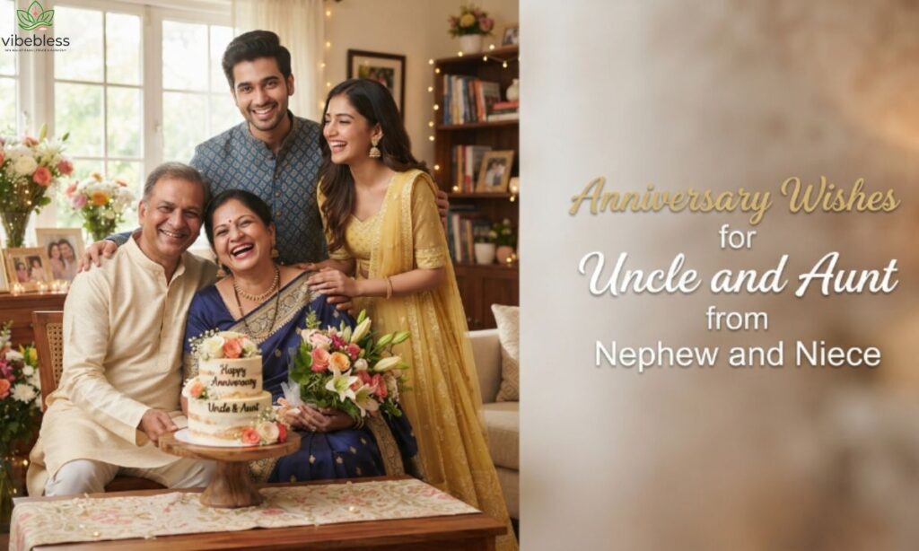 Anniversary wishes for uncle and aunt from nephew and niece