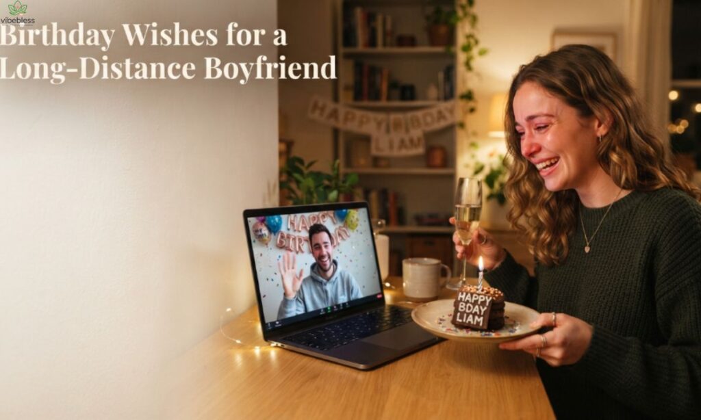  Birthday wishes for a long-distance boyfriend during a romantic video call

