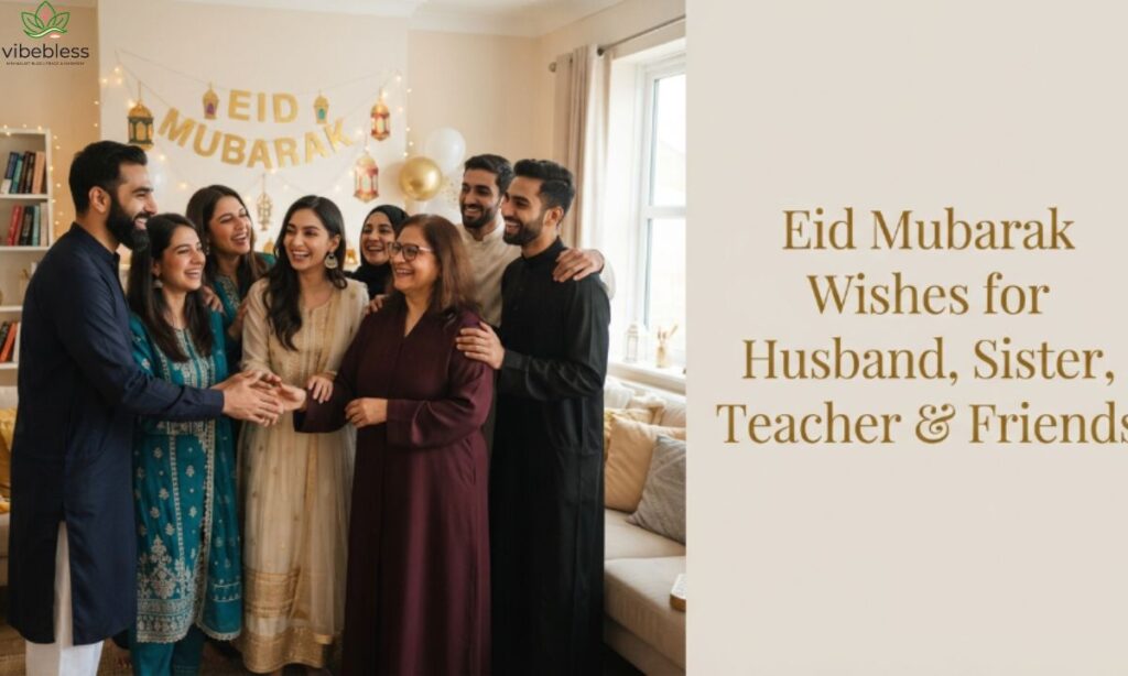 Eid Mubarak wishes for husband, sister, teacher and friends