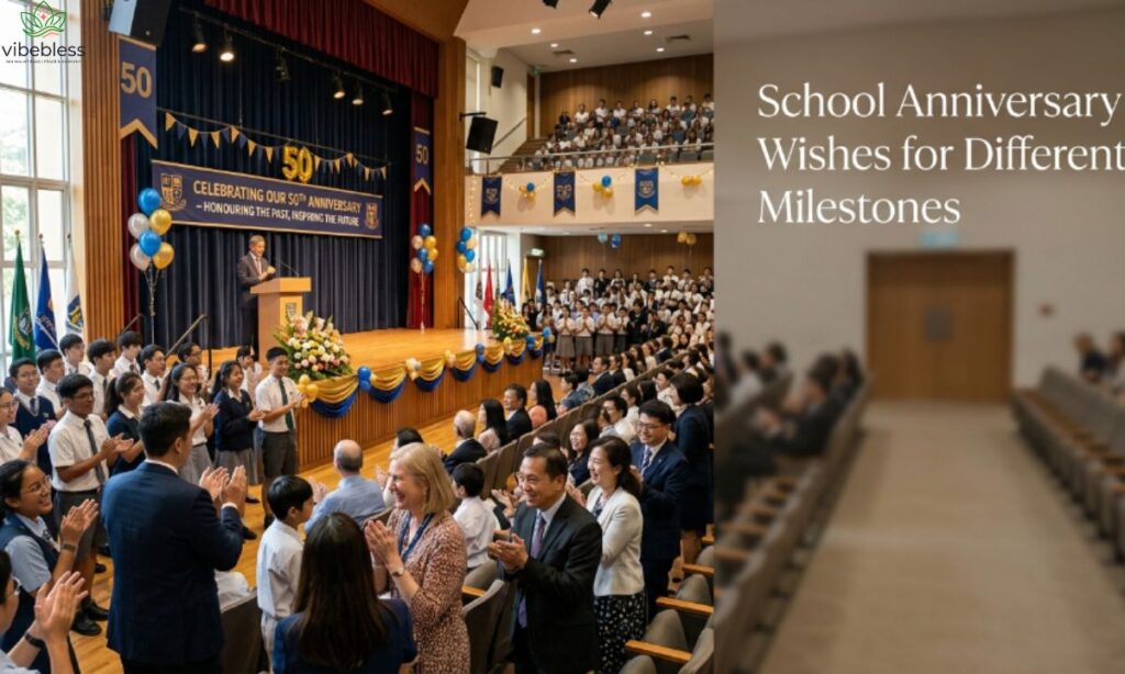 School anniversary wishes for different milestones