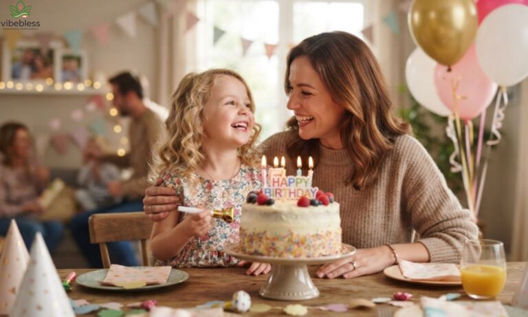 A niece celebrating her birthday with her aunt or uncle