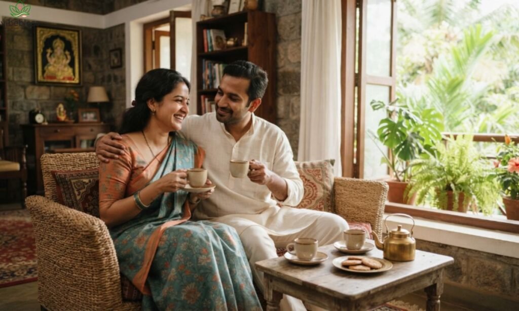  Good Morning Wishes for Wife in Hindi shared during a warm morning moment
