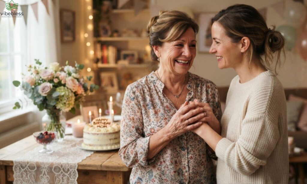 Heart-Touching Birthday Wishes for Mom from Daughter in an emotional celebration