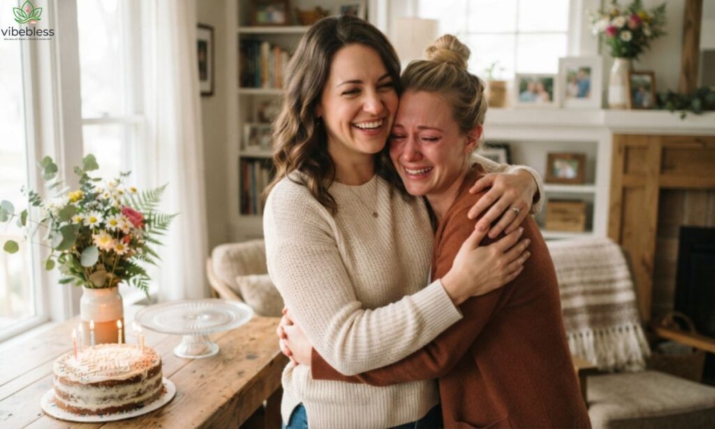 Heart-Touching Birthday Wishes for Sister – emotional sisters celebrating a birthday