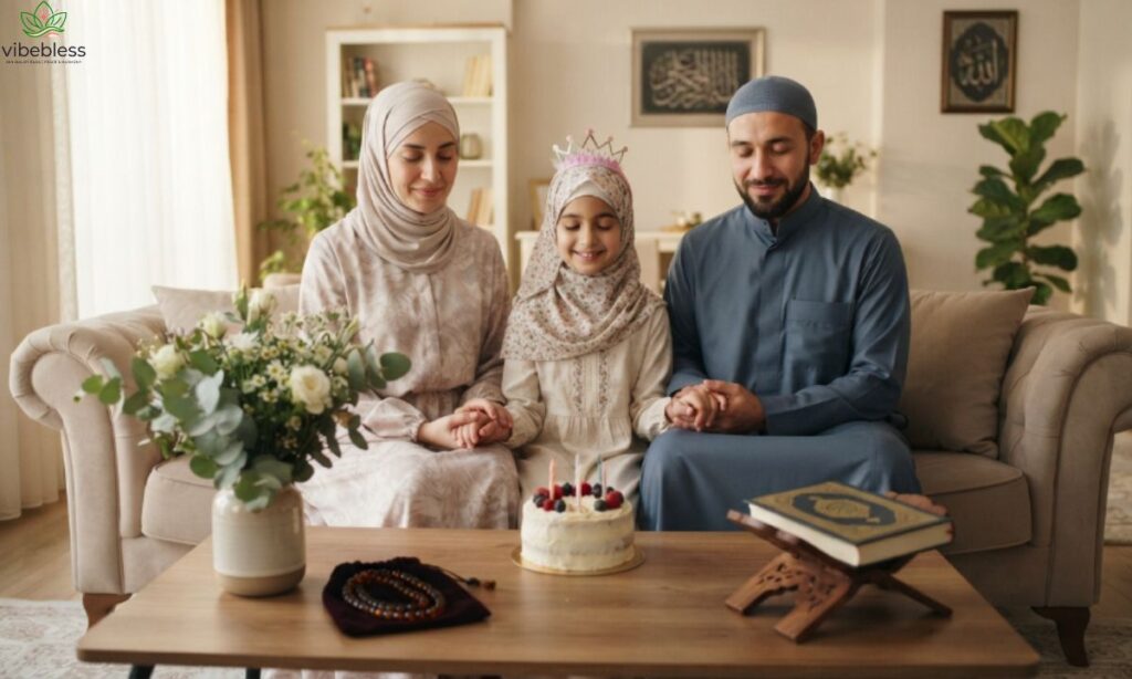 Islamic birthday wishes for daughter shared during a peaceful family dua