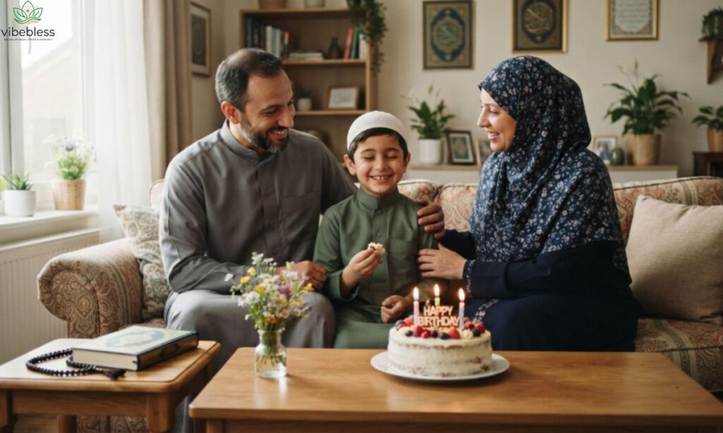 Birthday wishes for son in Islamic way during a peaceful family celebration