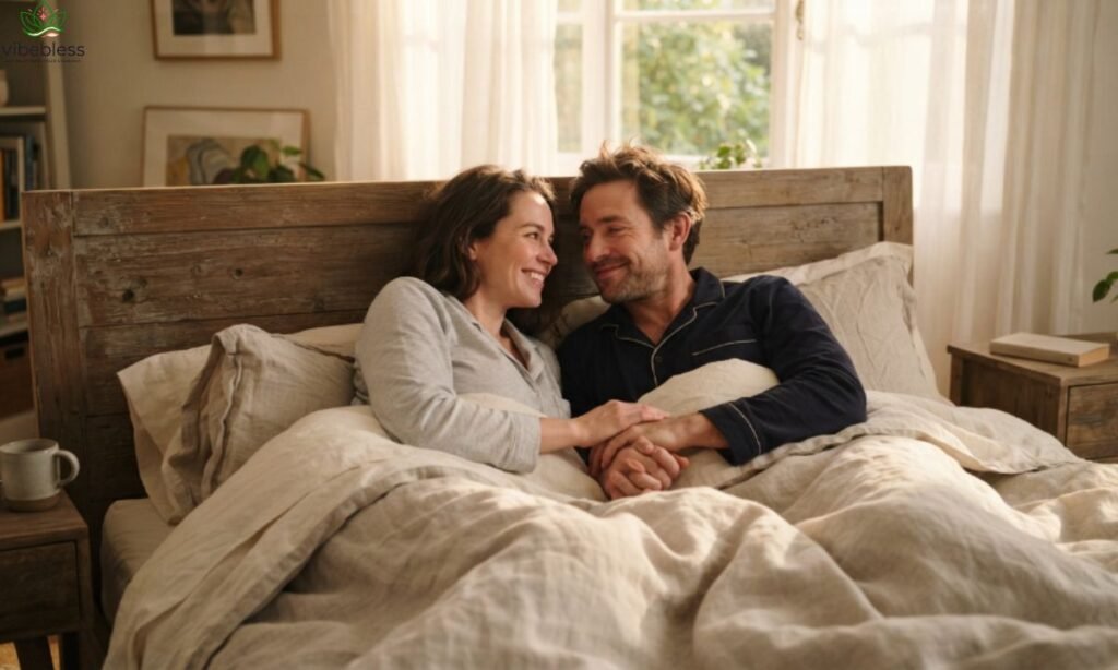 Romantic Good Morning Wishes for Husband shared between a loving married couple