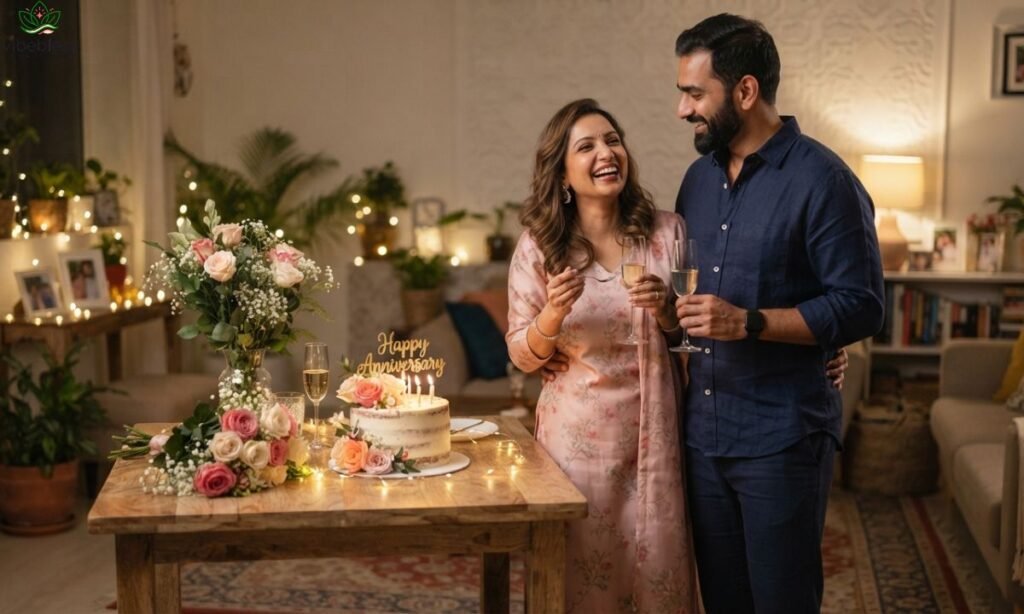 Anniversary Wishes for Brother celebrating a wedding anniversary with his bhabhi