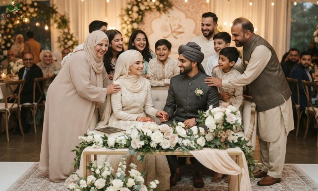 Wedding wishes for sister in Islamic way celebrating her nikah with blessings
