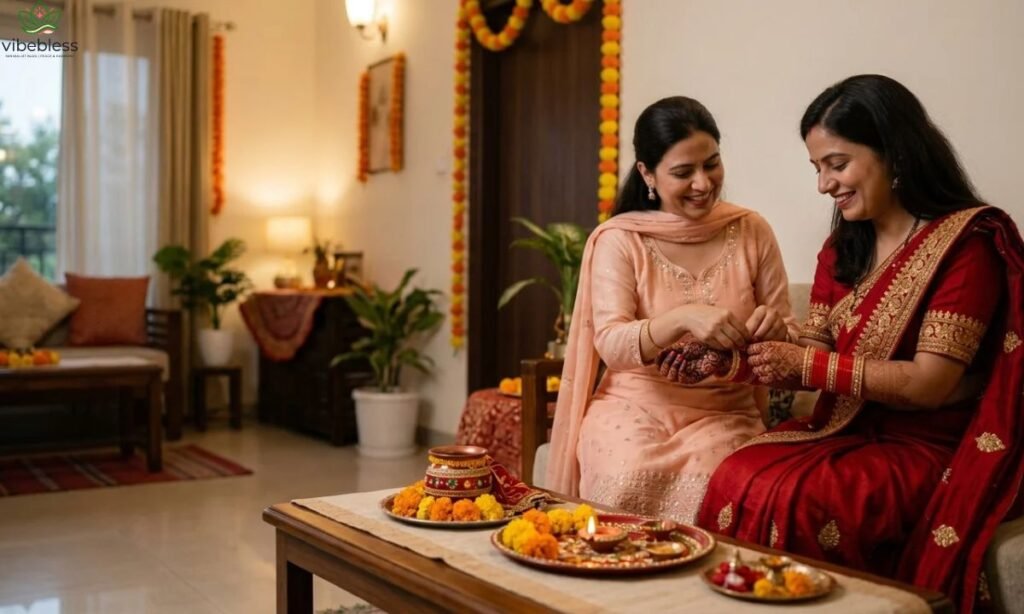  Best Karwa Chauth wishes for sister-in-law shared between two Indian women celebrating together
