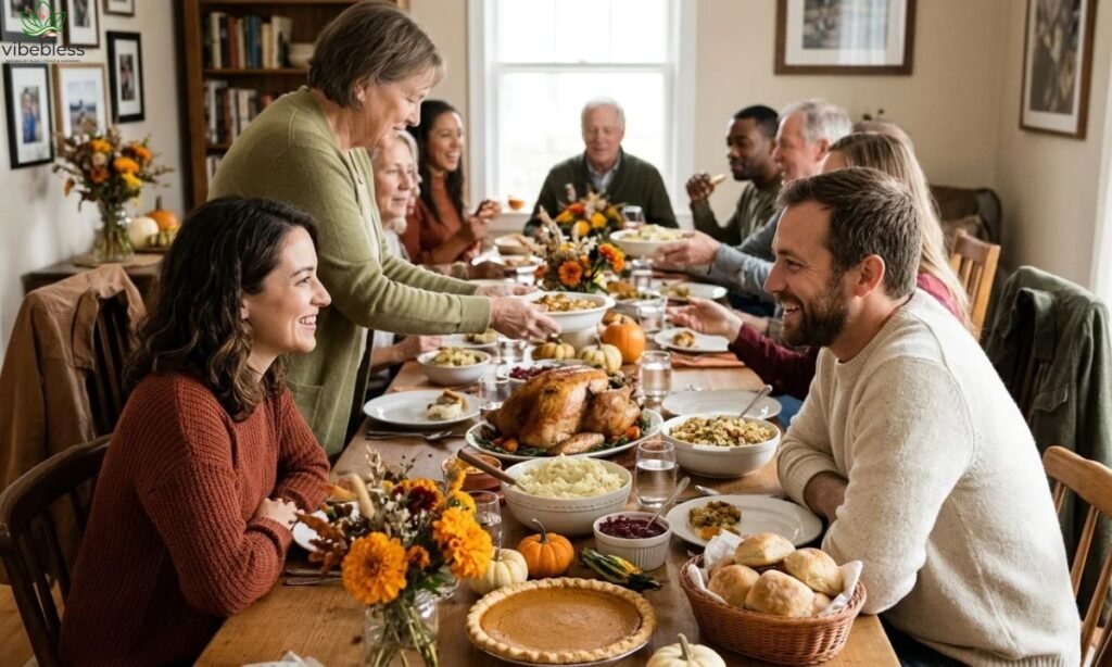 Best Thanksgiving wishes for mother-in-law illustrated by a daughter-in-law sharing a heartfelt moment with her mother-in-law
