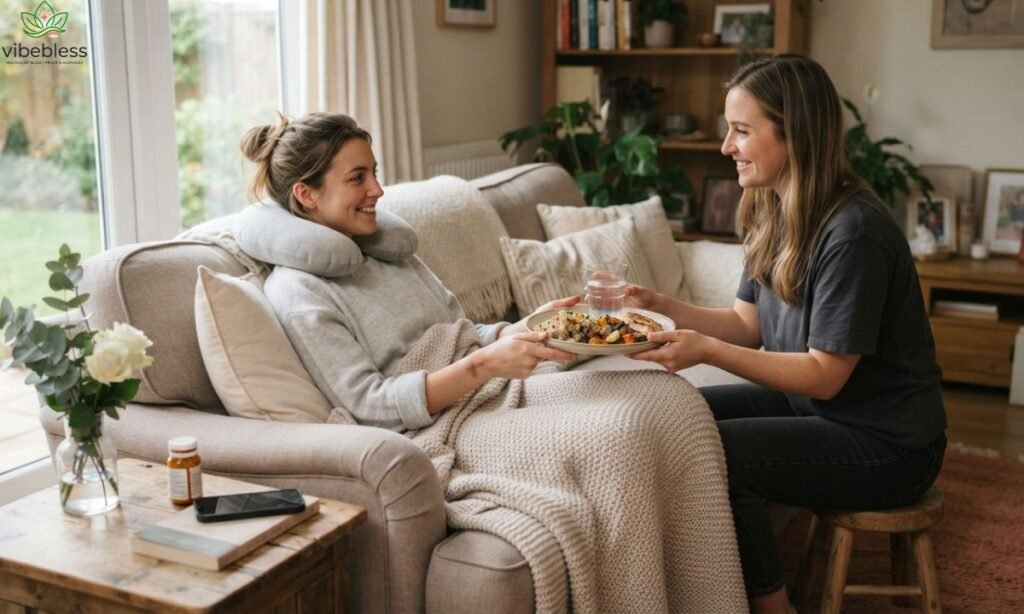 Get well soon wishes for friend after surgery during a peaceful recovery at home