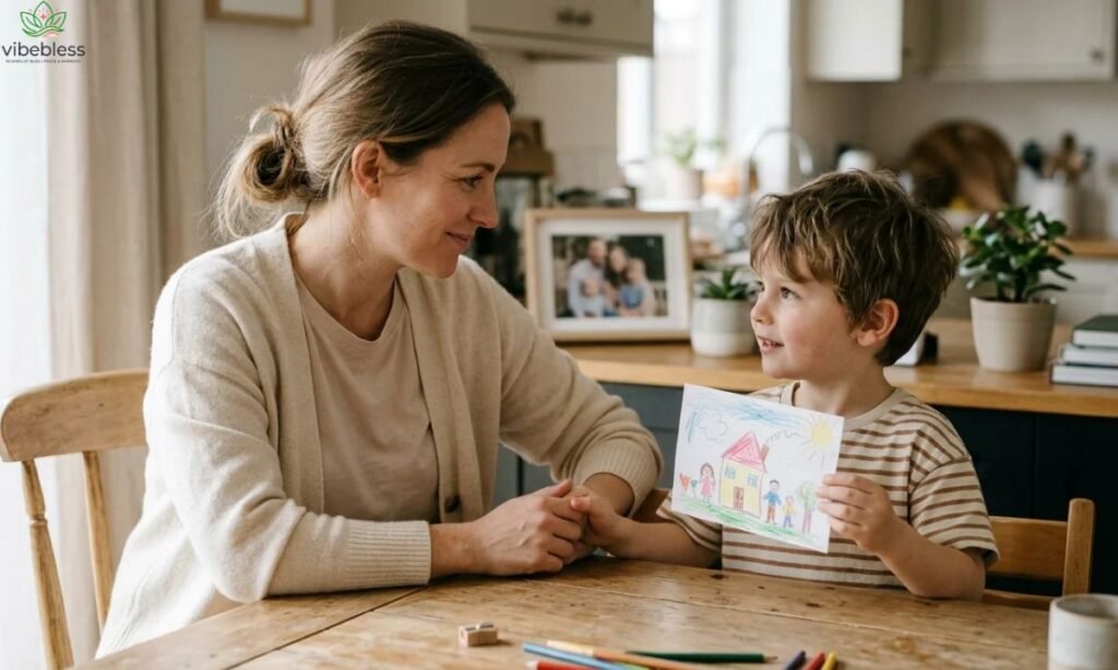 Heart-touching Children’s Day wishes for son represented by a mother sharing a loving moment with her child.